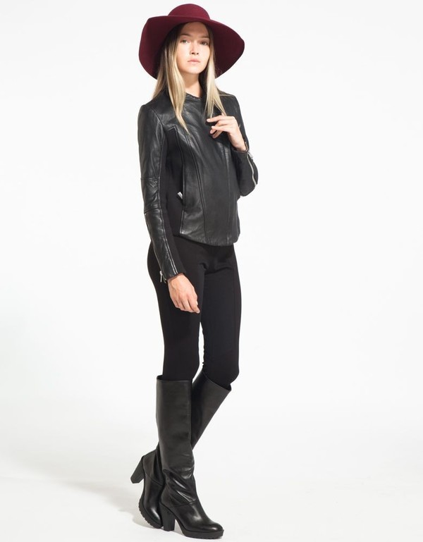Gat Rimon Talor Leather Combo Motorcycle Jacket Gat Rimon Talor Leather Combo Motorcycle Jacket