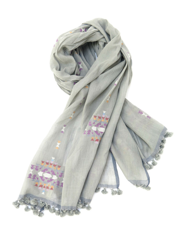 Indigo Handloom Jamdani Arrows Indigo Handloom Jamdani Arrows