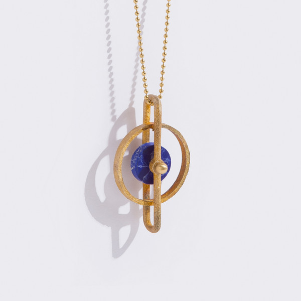 Metalepsis Projects Disc Pendant - Blue Stone Metalepsis Projects Disc Pendant - Blue Stone