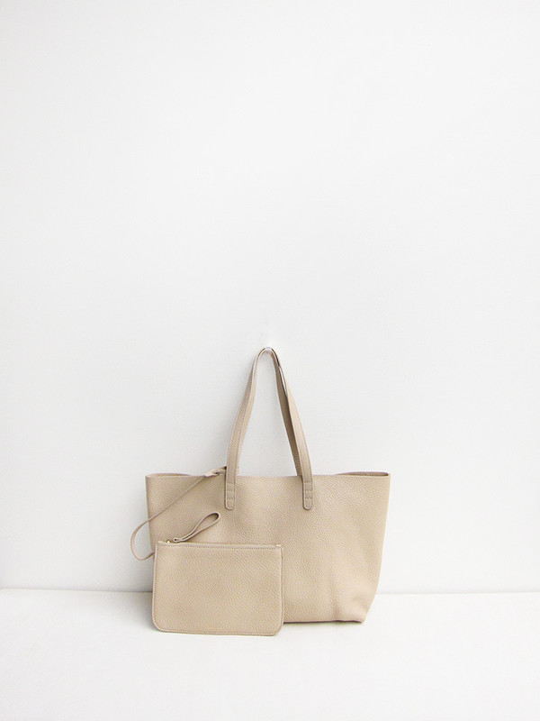 Mansur Gavriel Small Tote, Tumble, Sand Mansur Gavriel Small Tote, Tumble, Sand