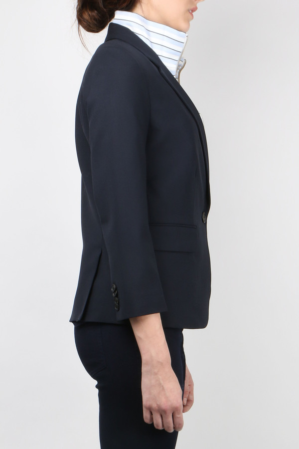 Veronica Beard Schoolboy Jacket with Mock Neck Dickey Veronica Beard Schoolboy Jacket with Mock Neck Dickey