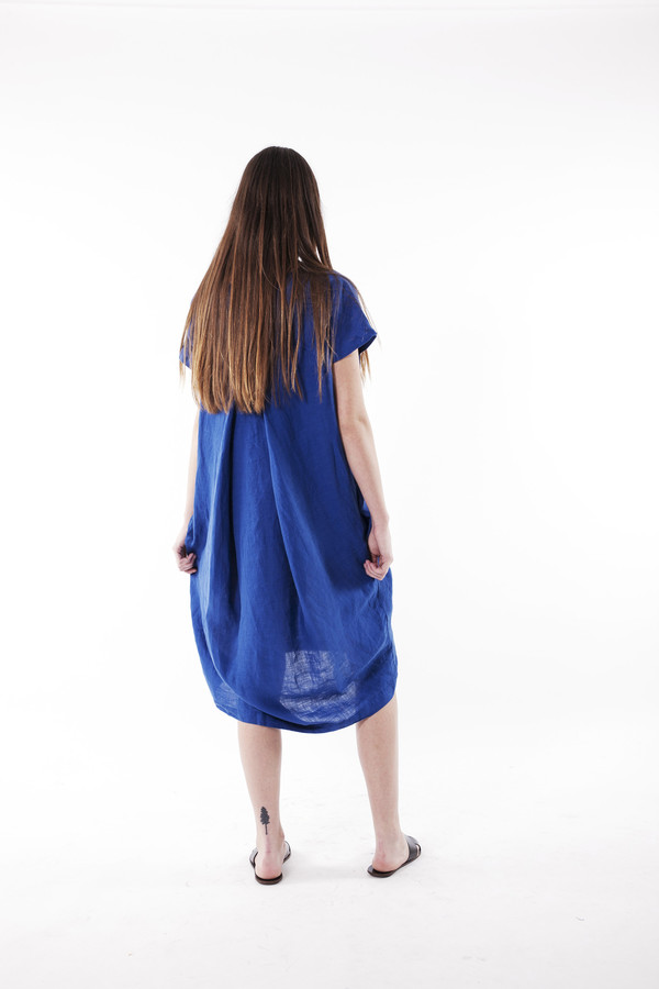 Black Crane Pleated Cocoon Dress Black Crane Pleated Cocoon Dress