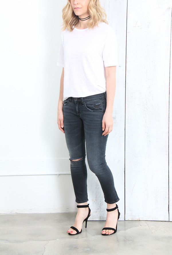 T By Alexander Wang LINEN SILK OVERSIZED TEE IN WHITE T By Alexander Wang LINEN SILK OVERSIZED TEE IN WHITE