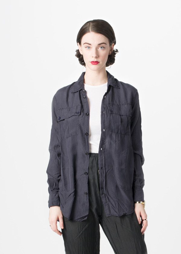 Katharine E Hamnett x YMC Habotai Silk Shirt Katharine E Hamnett x YMC Habotai Silk Shirt