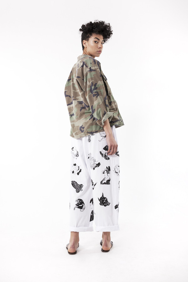 Ikumi Tattoo Long Pants (White) Ikumi Tattoo Long Pants (White)