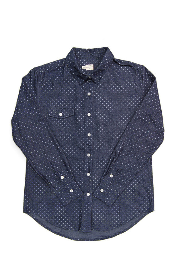 Bridge & Burn Bird Navy Polka Dot Shirt Bridge & Burn Bird Navy Polka Dot Shirt