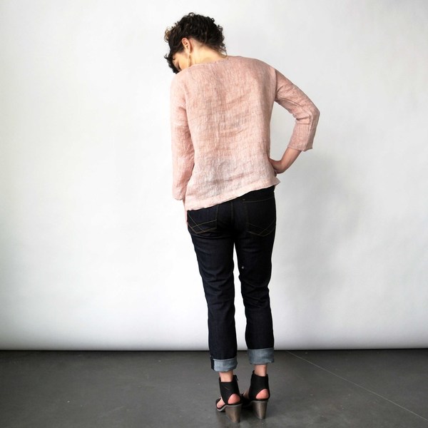 Modaspia Drop Sleeve Blouse in Light Terracotta Modaspia Drop Sleeve Blouse in Light Terracotta