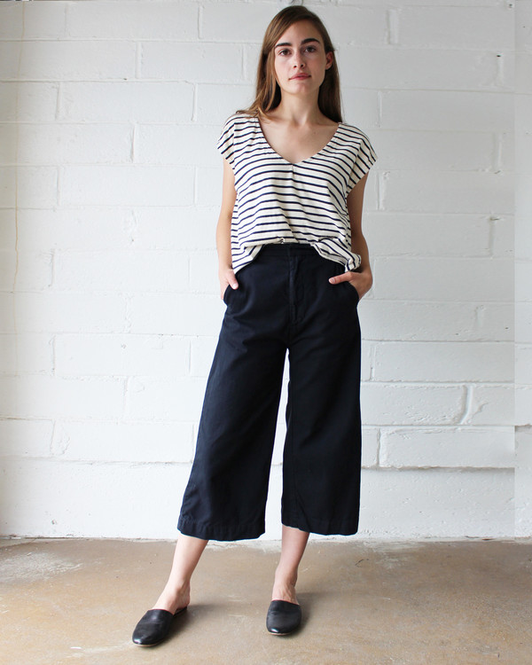 Esby Evie Oversized Top - Navy Stripe Esby Evie Oversized Top - Navy Stripe