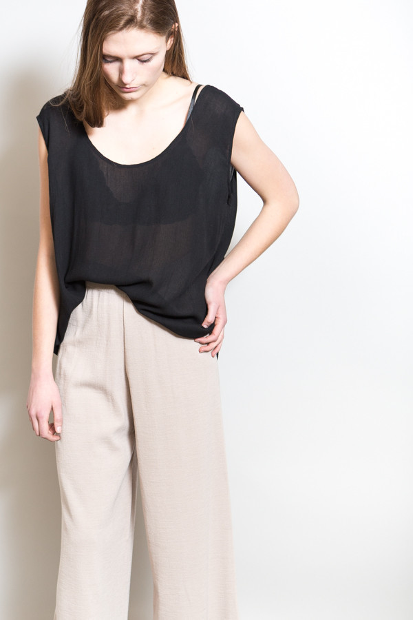 Revisited Crushed Cotton Tank / Black Revisited Crushed Cotton Tank / Black