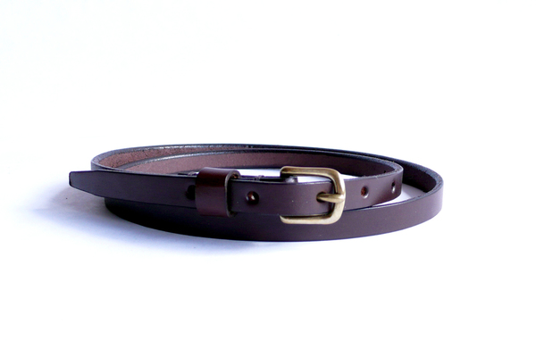 Sara Barner 1/2 in. Belt - Dark Brown Sara Barner 1/2 in. Belt - Dark Brown