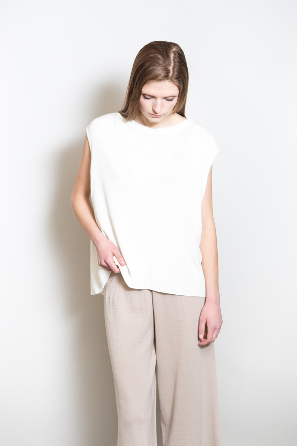 Achro Linen Mixed Knit Top / Ivory Achro Linen Mixed Knit Top / Ivory