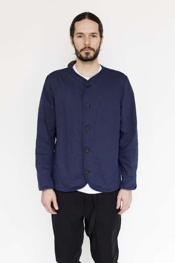 Men's Document Cotton Collarless Jacket Men's Document Cotton Collarless Jacket
