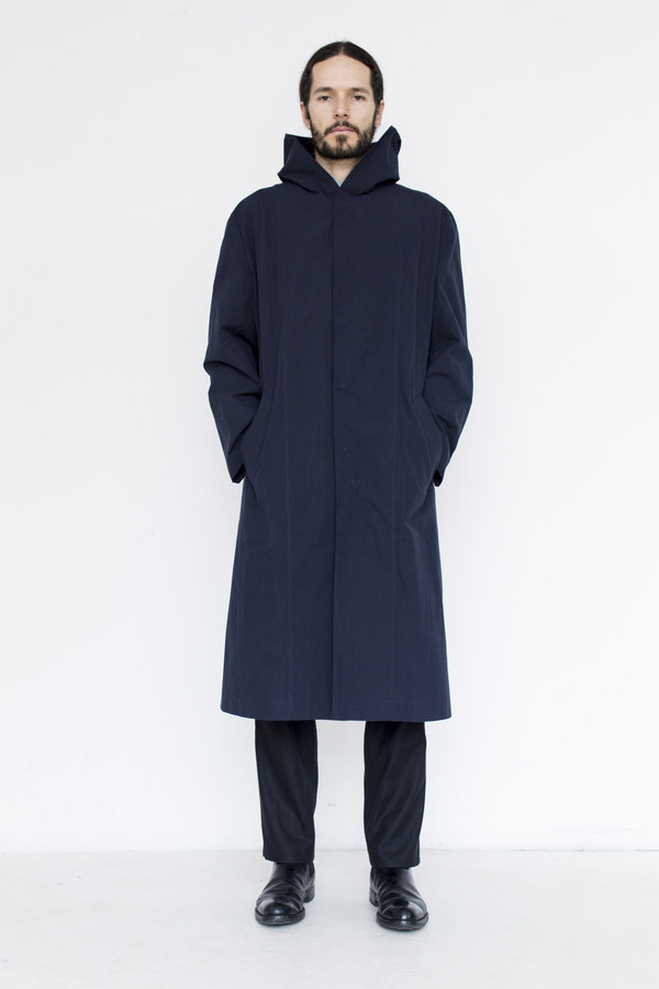 Men's Assembly Cotton Hoodcoat - Navy Men's Assembly Cotton Hoodcoat - Navy