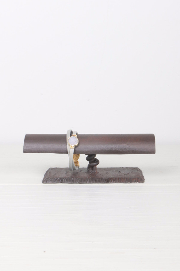 Mickey Lynn Leather Wrap W/ Agate Circle Druzy Mickey Lynn Leather Wrap W/ Agate Circle Druzy