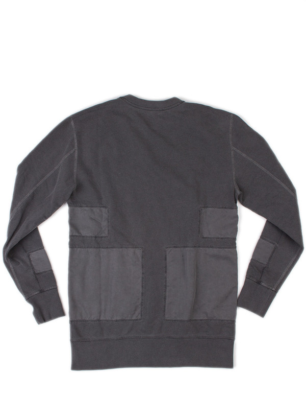 Men's John Elliott LS Paneled Crewneck Sweatshirt Black Men's John Elliott LS Paneled Crewneck Sweatshirt Black
