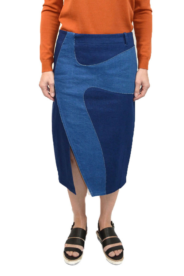 Opening Ceremony Denim Indigo App Skirt Opening Ceremony Denim Indigo App Skirt