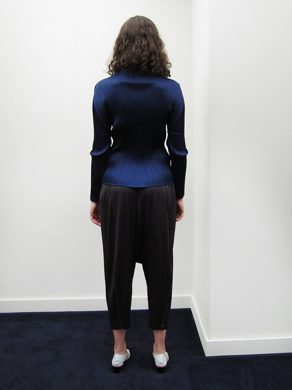 Issey Miyake Mock Neck Top, Navy Issey Miyake Mock Neck Top, Navy