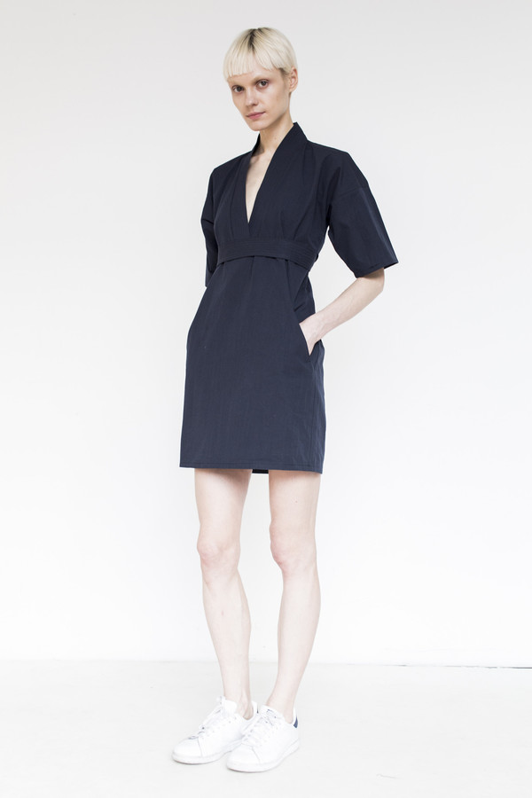 Assembly Cotton Karate Dress - Navy Assembly Cotton Karate Dress - Navy