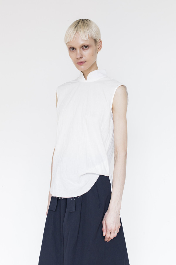 Assembly Gauze Sleeveless Top Assembly Gauze Sleeveless Top