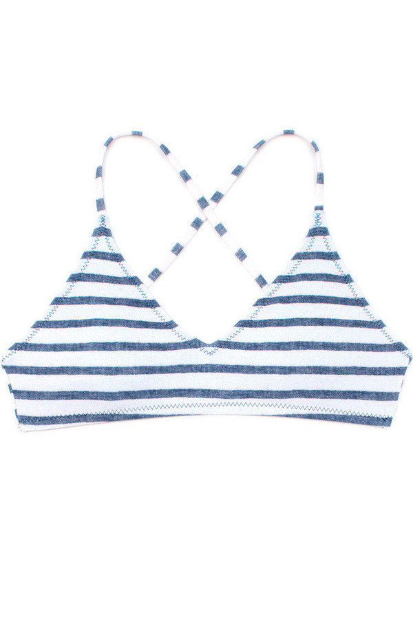 Mollusk Atoll Bikini Top Navy White Mollusk Atoll Bikini Top Navy White