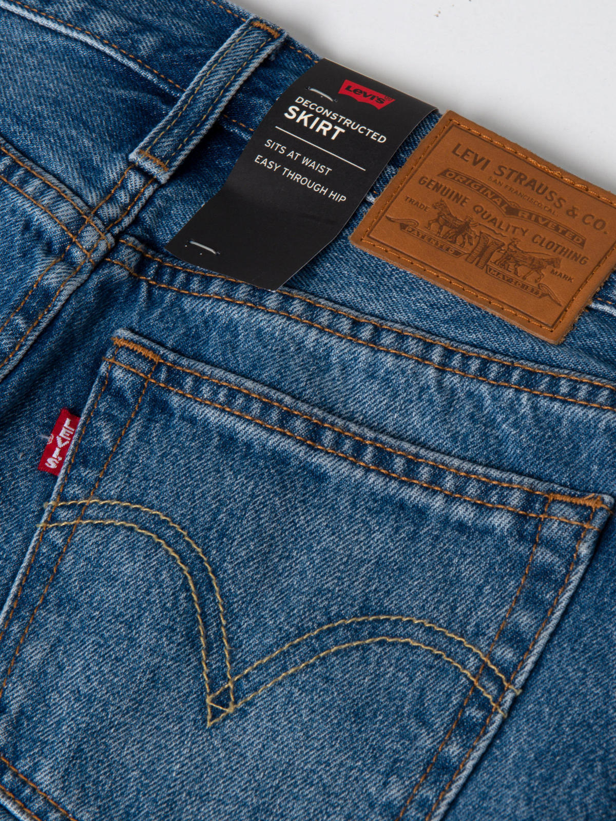 levi's deconstructed skirt middle man