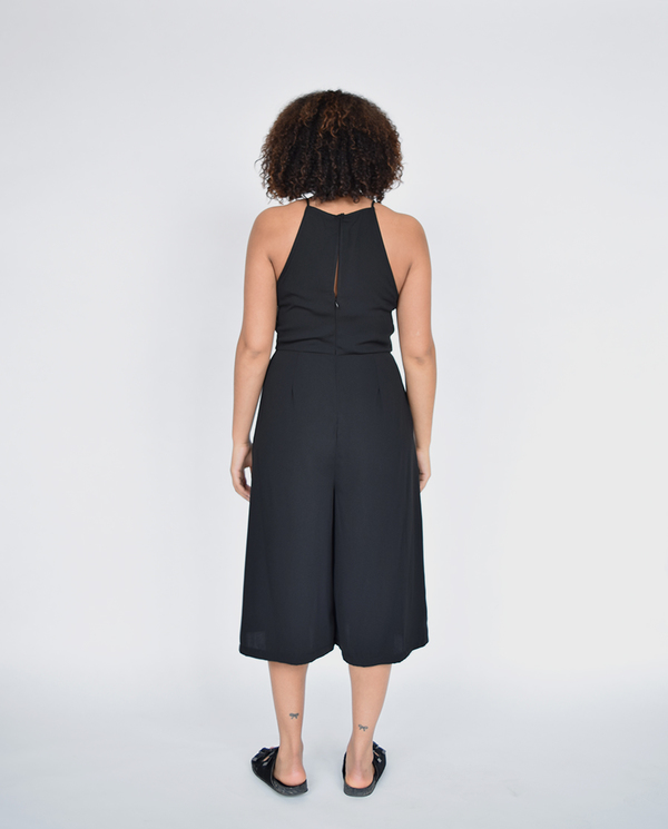 Lush Black Apron Neck Jumpsuit Lush Black Apron Neck Jumpsuit