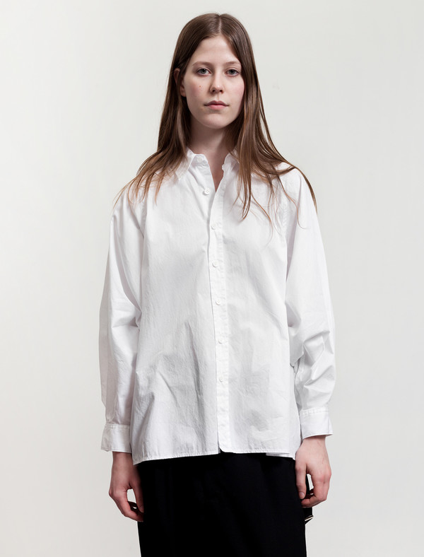 Ys by Yohji Yamamoto Dolman Sleeve Shirt White Ys by Yohji Yamamoto Dolman Sleeve Shirt White
