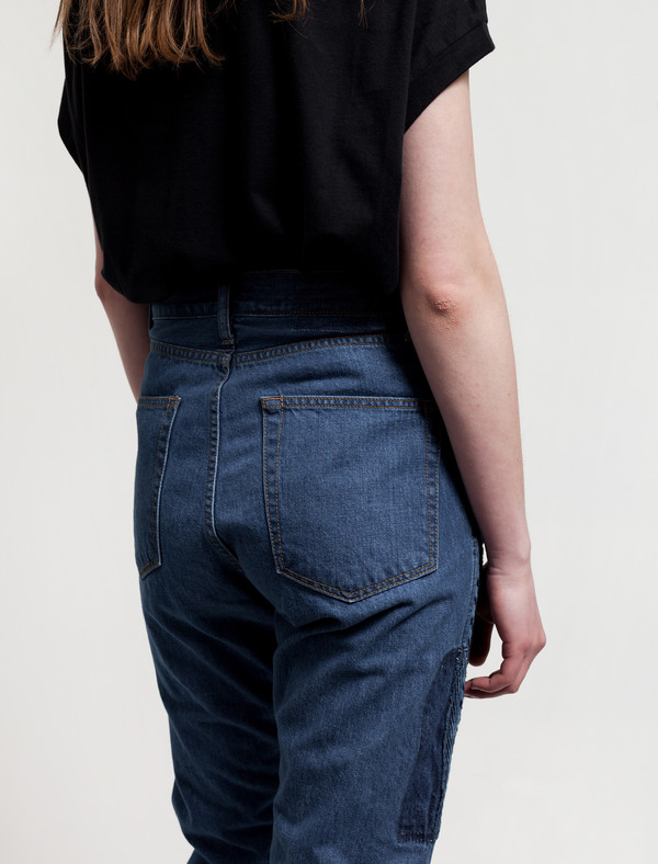 Ys by Yohji Yamamoto Quilted Patchwork Denim Indigo Ys by Yohji Yamamoto Quilted Patchwork Denim Indigo