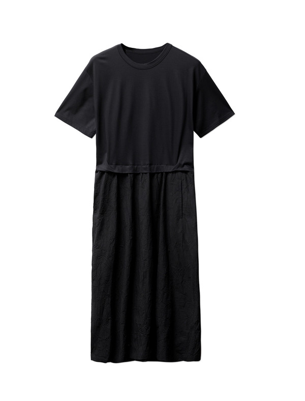 Ys by Yohji Yamamoto Tuck Detail Dress Navy Ys by Yohji Yamamoto Tuck Detail Dress Navy
