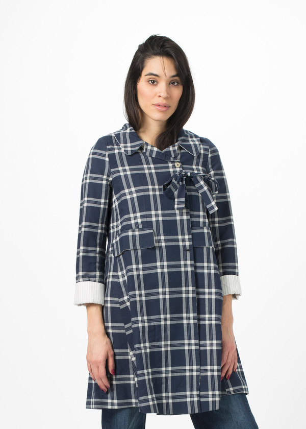 Pero Plaid Tie Coat Pero Plaid Tie Coat