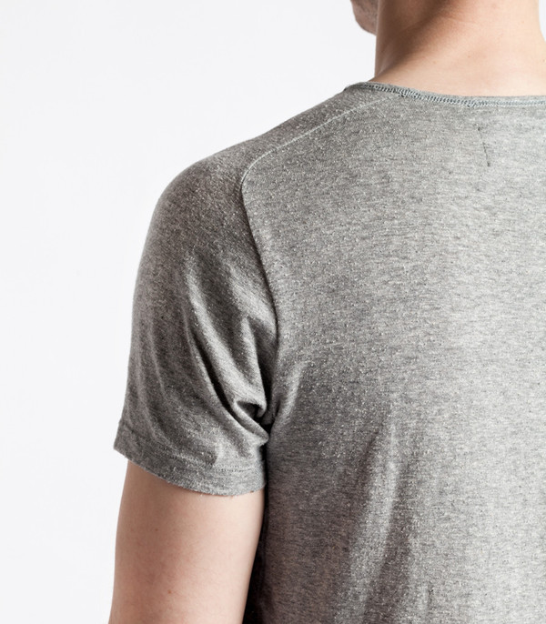 Men's Wings + Horns Knit Silk Jersey S/S Grey Men's Wings + Horns Knit Silk Jersey S/S Grey