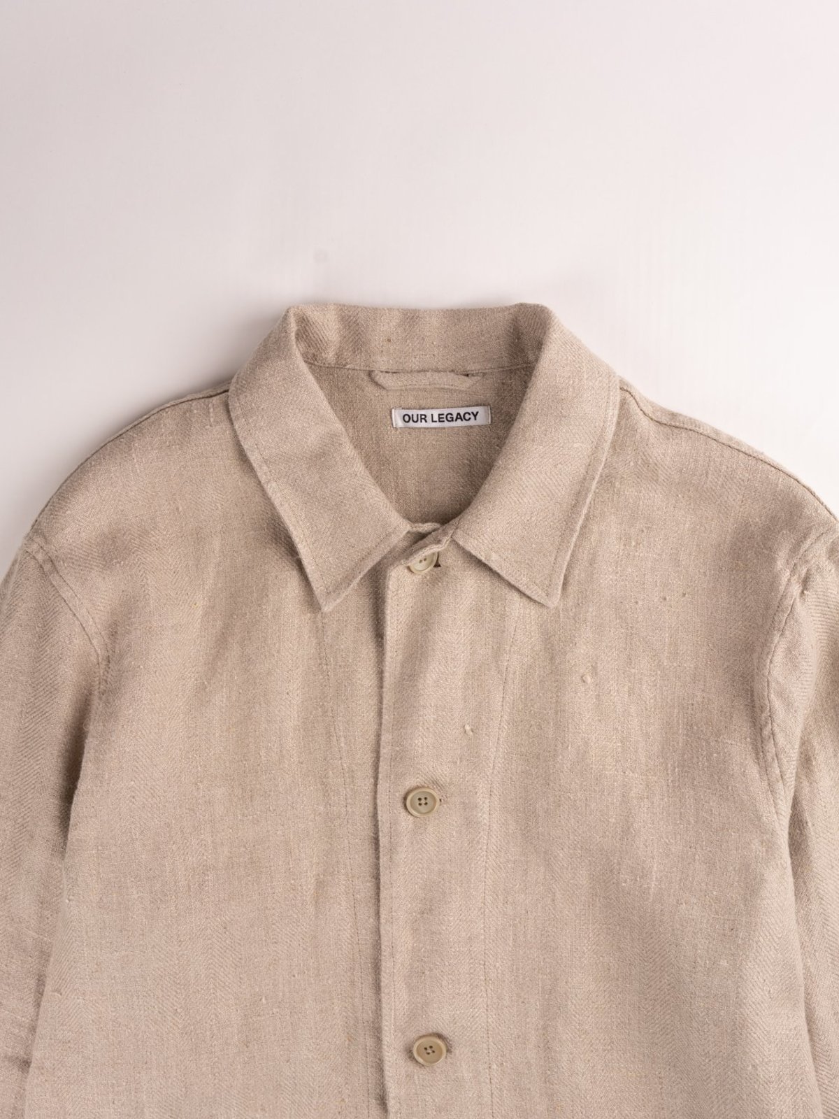 our legacy box archive jacket raw herringbone