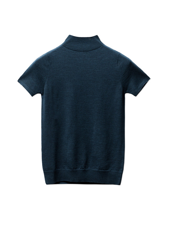 Sunspel Merino Short Sleeve Funnel Neck Sunspel Merino Short Sleeve Funnel Neck
