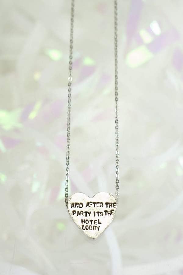 ERICA WEINER Heartbeats Necklace "And After The Party It's The Hotel Lobby" ERICA WEINER Heartbeats Necklace "And After The Party It's The Hotel Lobby"