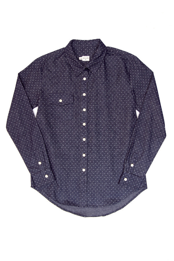 Bridge & Burn Bird Navy Polkadot Shirt Bridge & Burn Bird Navy Polkadot Shirt