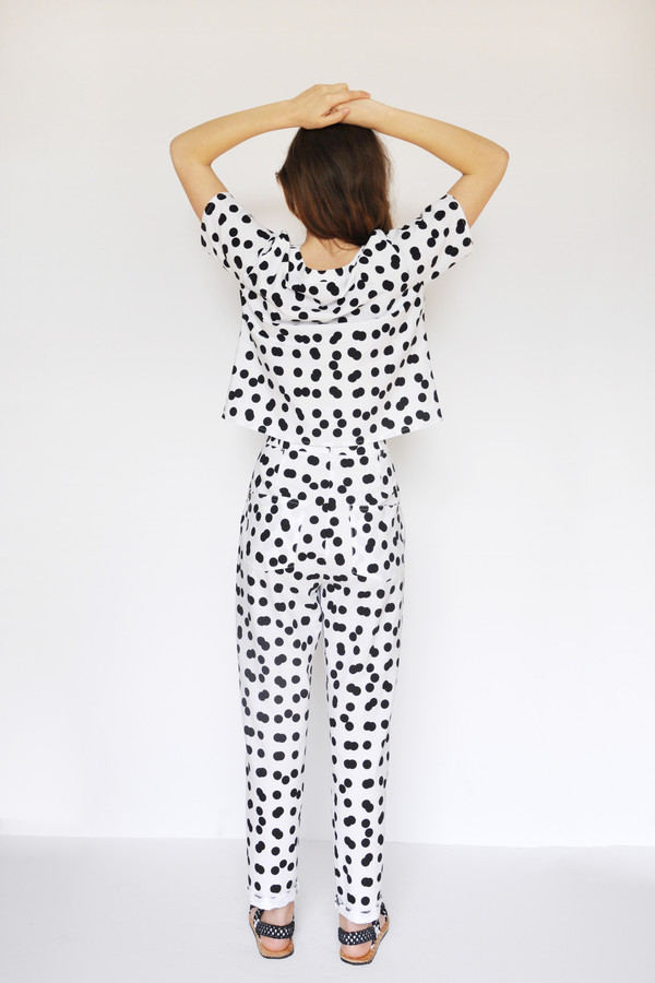 Dusen Dusen Double Dot Pleated Pants Dusen Dusen Double Dot Pleated Pants