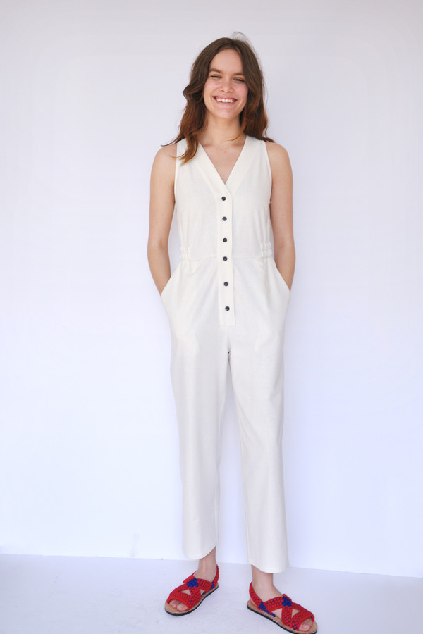 Dusen Dusen Ivory Long Jumpsuit Dusen Dusen Ivory Long Jumpsuit