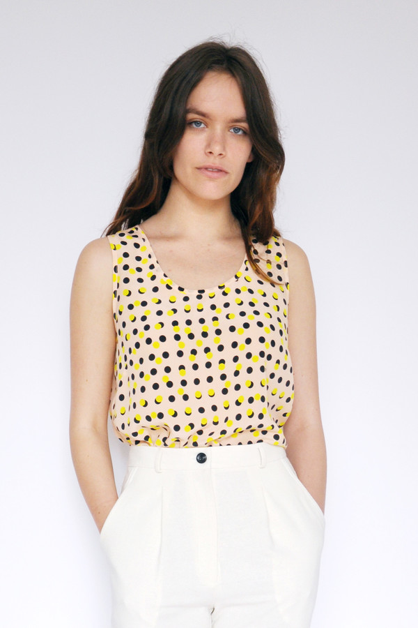 Dusen Dusen Peach Double Dot Tank Dusen Dusen Peach Double Dot Tank