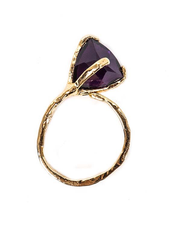 Unearthen Mini Spectra Ring with Purple Amethyst Unearthen Mini Spectra Ring with Purple Amethyst