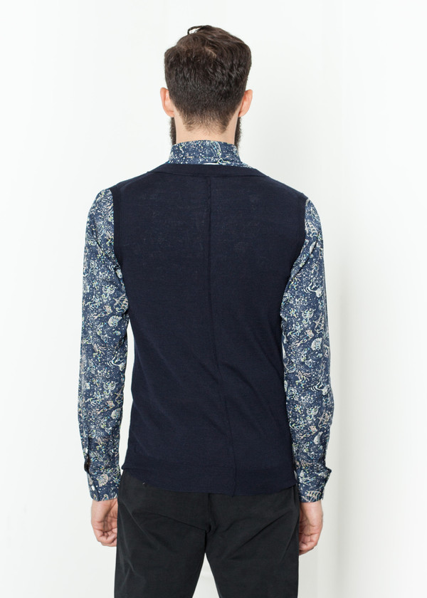 Mauro Grifoni Basic Gilet in Navy Mauro Grifoni Basic Gilet in Navy