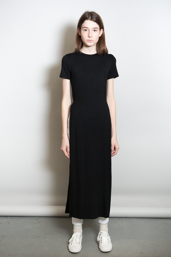 Side Slit Maxi Tee / Black Side Slit Maxi Tee / Black