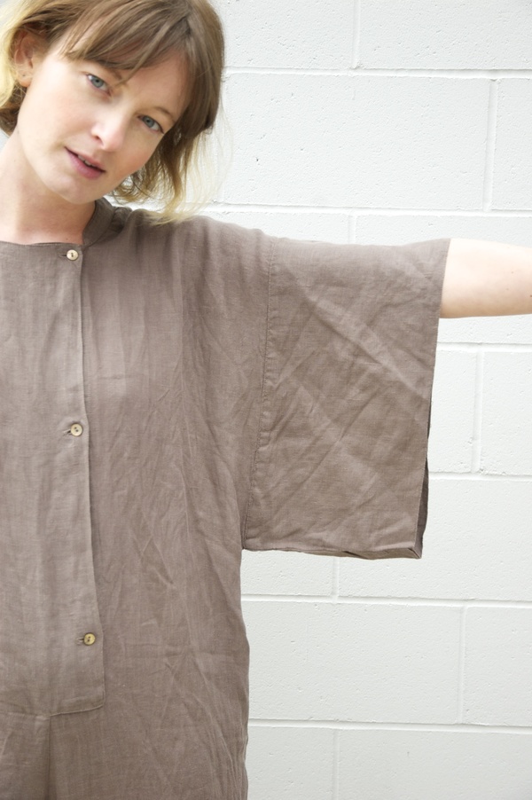 Black Crane Linen Jump Suit Black Crane Linen Jump Suit