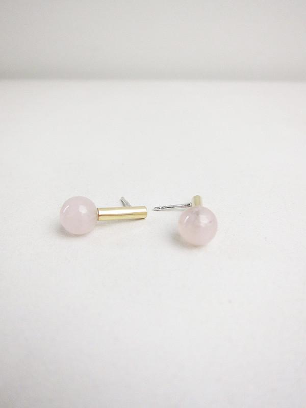 Quarry Adnat Earrings, Rose Quartz Quarry Adnat Earrings, Rose Quartz
