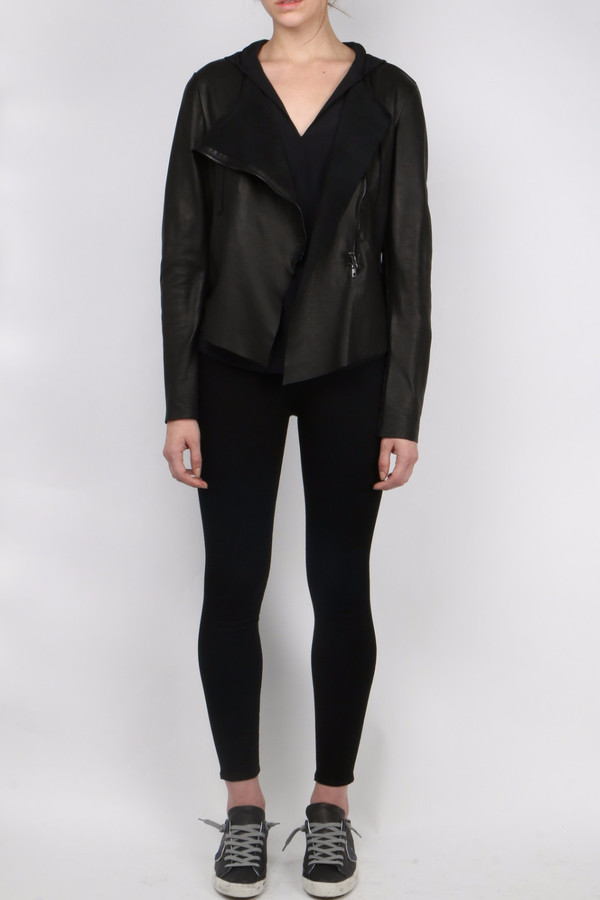 Salvatore Santoro Black Zip Up Leather Jacket Salvatore Santoro Black Zip Up Leather Jacket