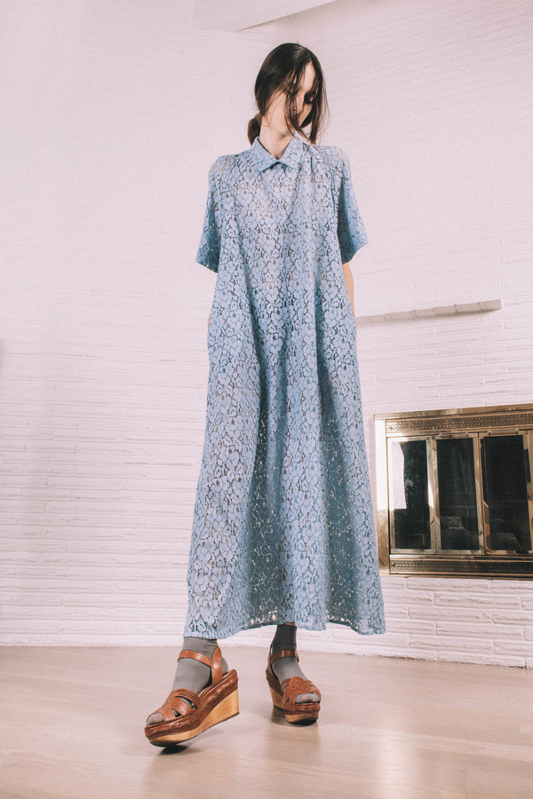 Kate Towers blue collar Dress/ Made to order Kate Towers blue collar Dress/ Made to order