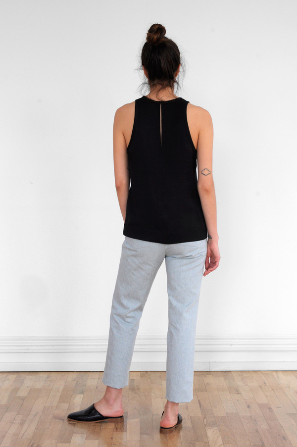 Waltz Racer Top in Black Piqué Waltz Racer Top in Black Piqué