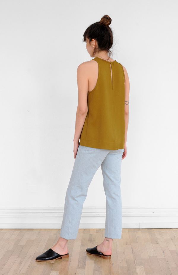 Waltz Racer Top in Golden Olive Waltz Racer Top in Golden Olive