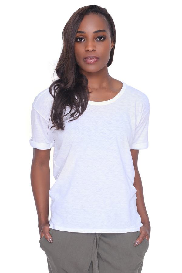 Pharaoh Boyfriend Tee in White Pharaoh Boyfriend Tee in White