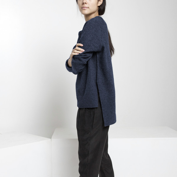 7115 by Szeki Exposed Seam Sweater FW15 - Navy 7115 by Szeki Exposed Seam Sweater FW15 - Navy
