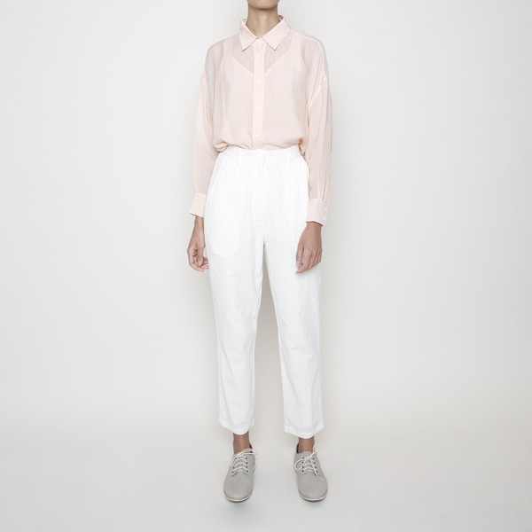 7115 by Szeki High Waisted Trouser- White SS16 7115 by Szeki High Waisted Trouser- White SS16